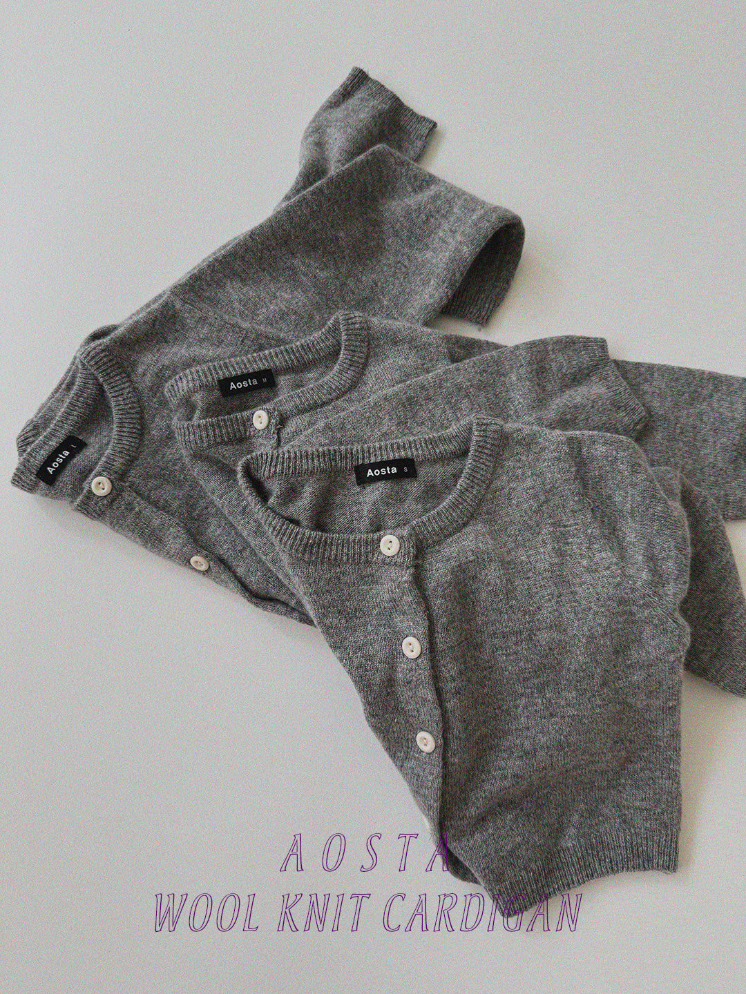 ［Aosta］Knit Cashmere Cardigan