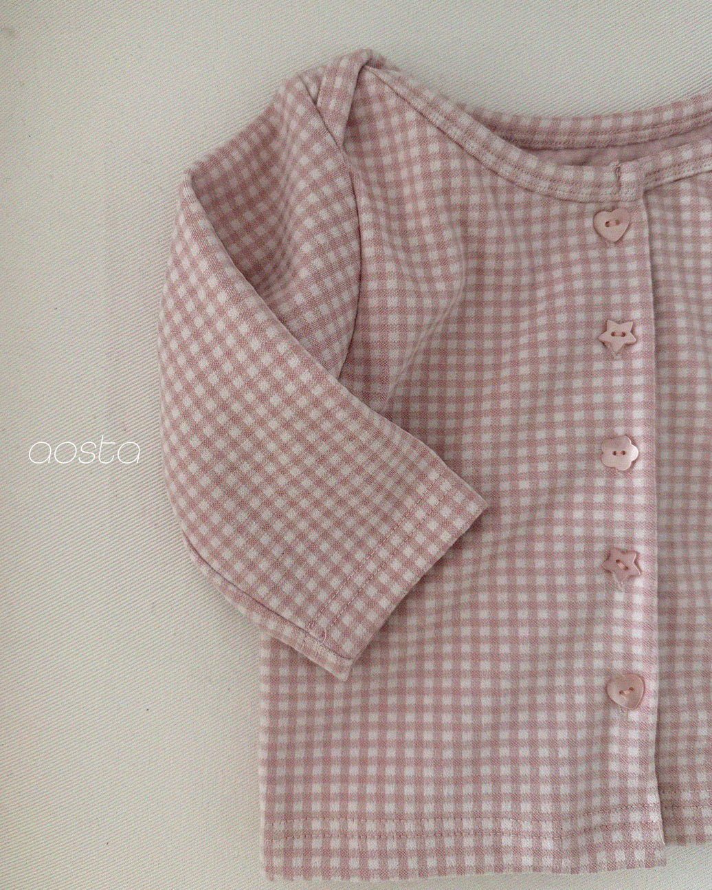 ［Aosta］Kiki Check Cardigan