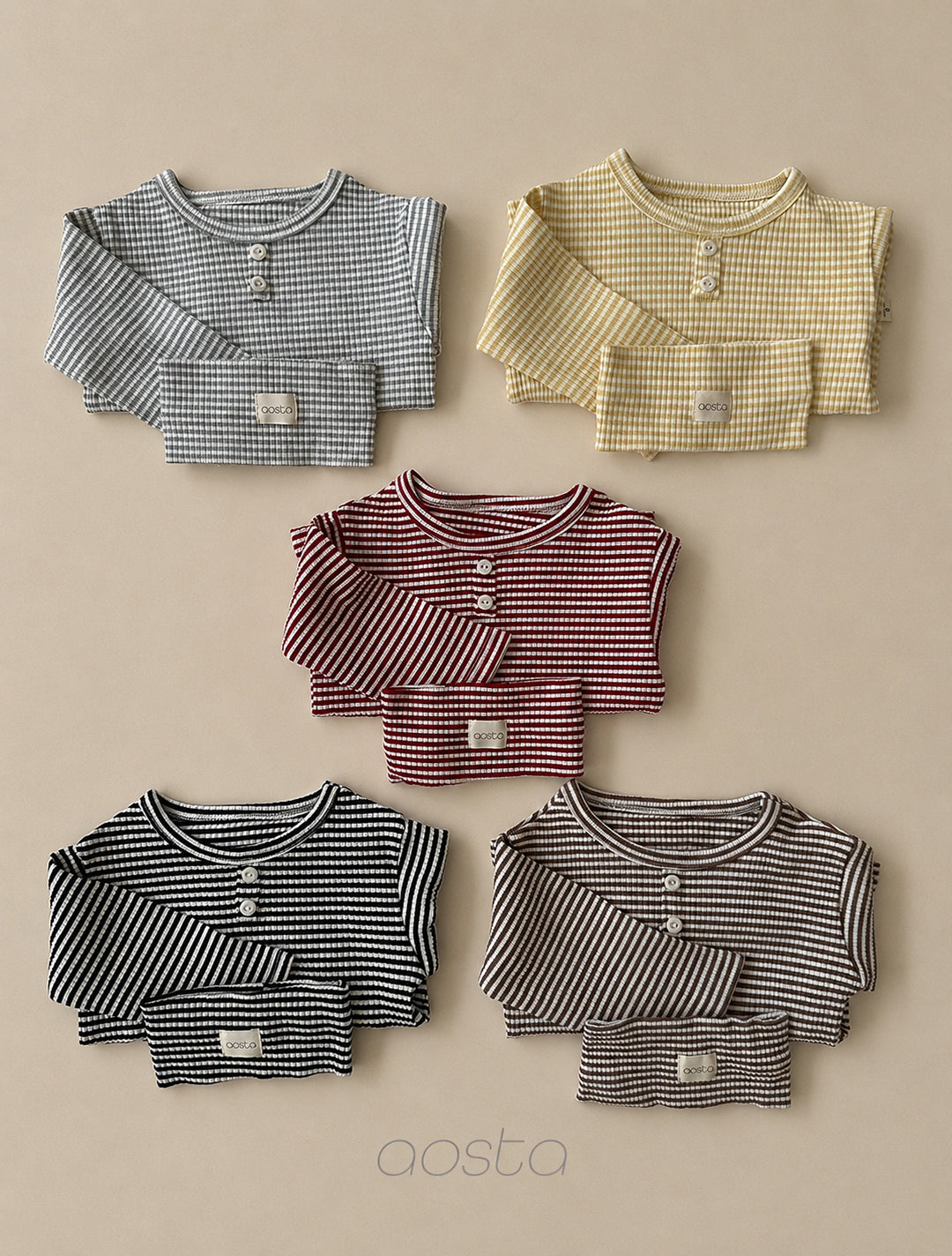 ［Aosta］Cookie Stripe Tee