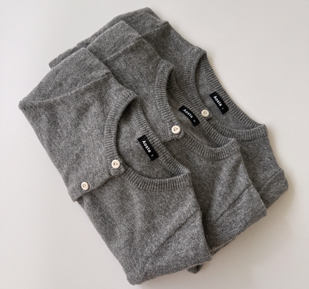 ［Aosta］Knit Cashmere Cardigan