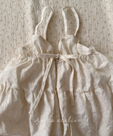 ［Aosta］Lace Cotton Open Dress