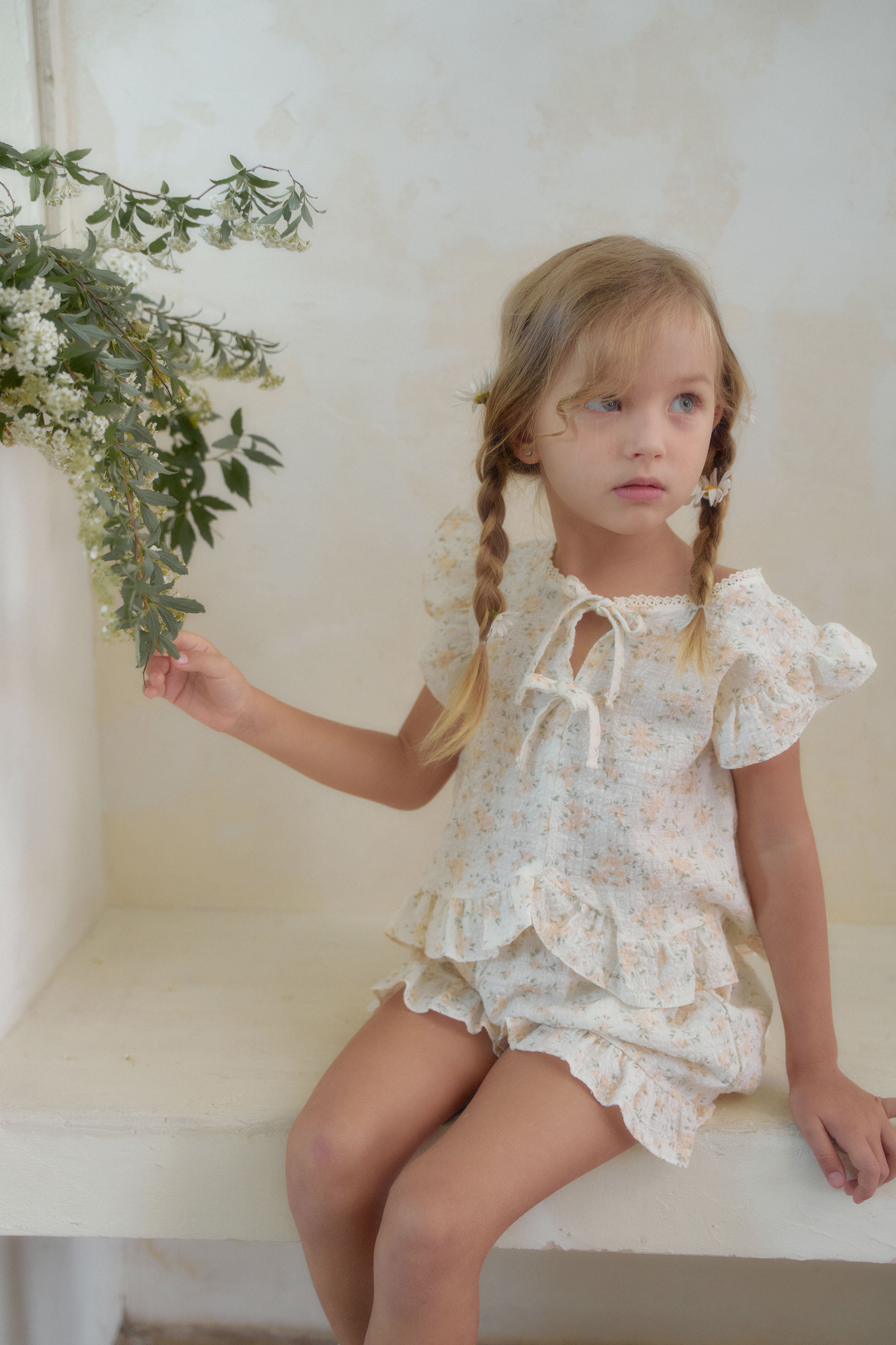 ［momo ann］Lilly flower frill set
