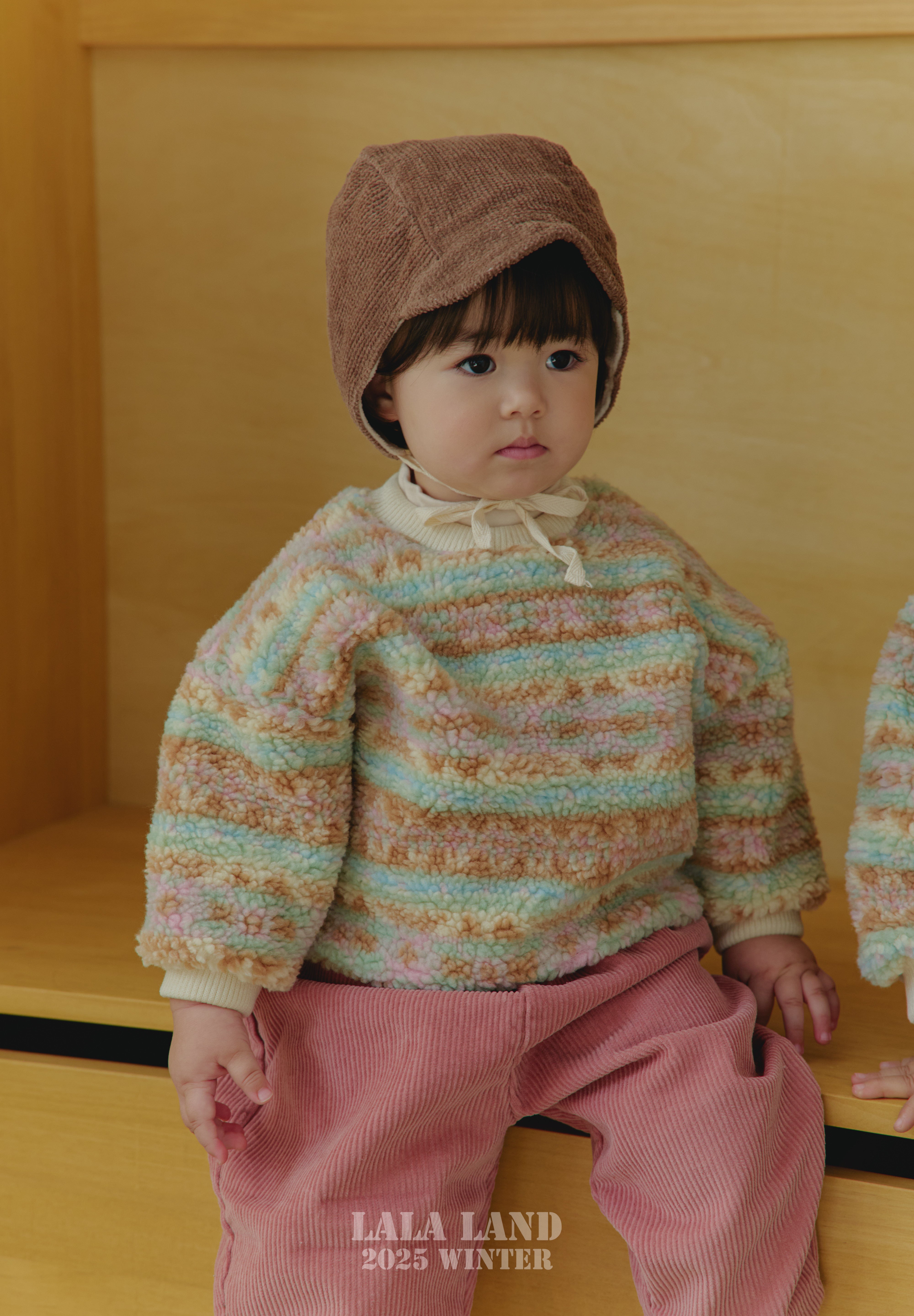 ［Lala land］Corduroy fleece bonnet (baby)
