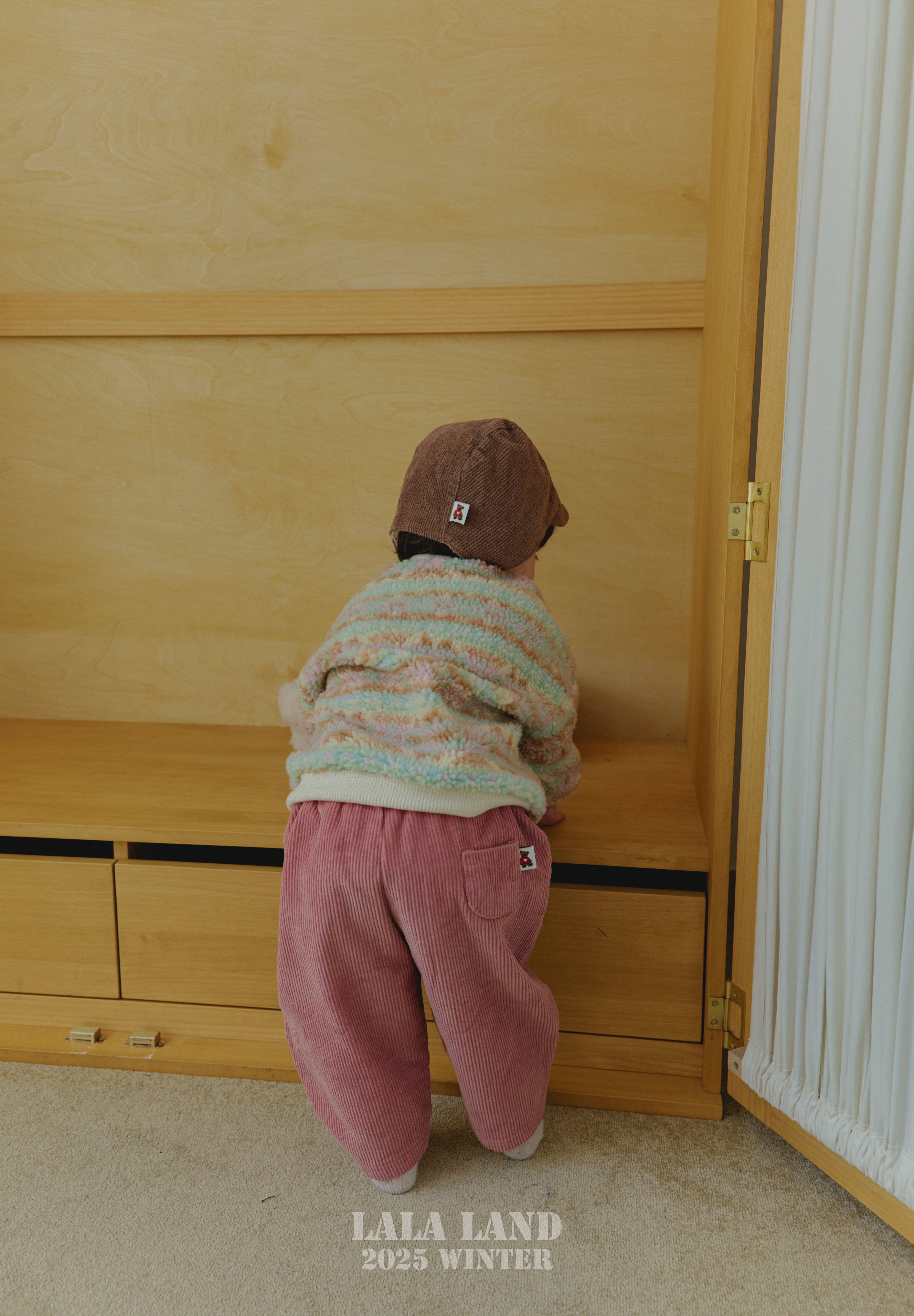 ［Lala land］Corduroy fleece bonnet (baby)