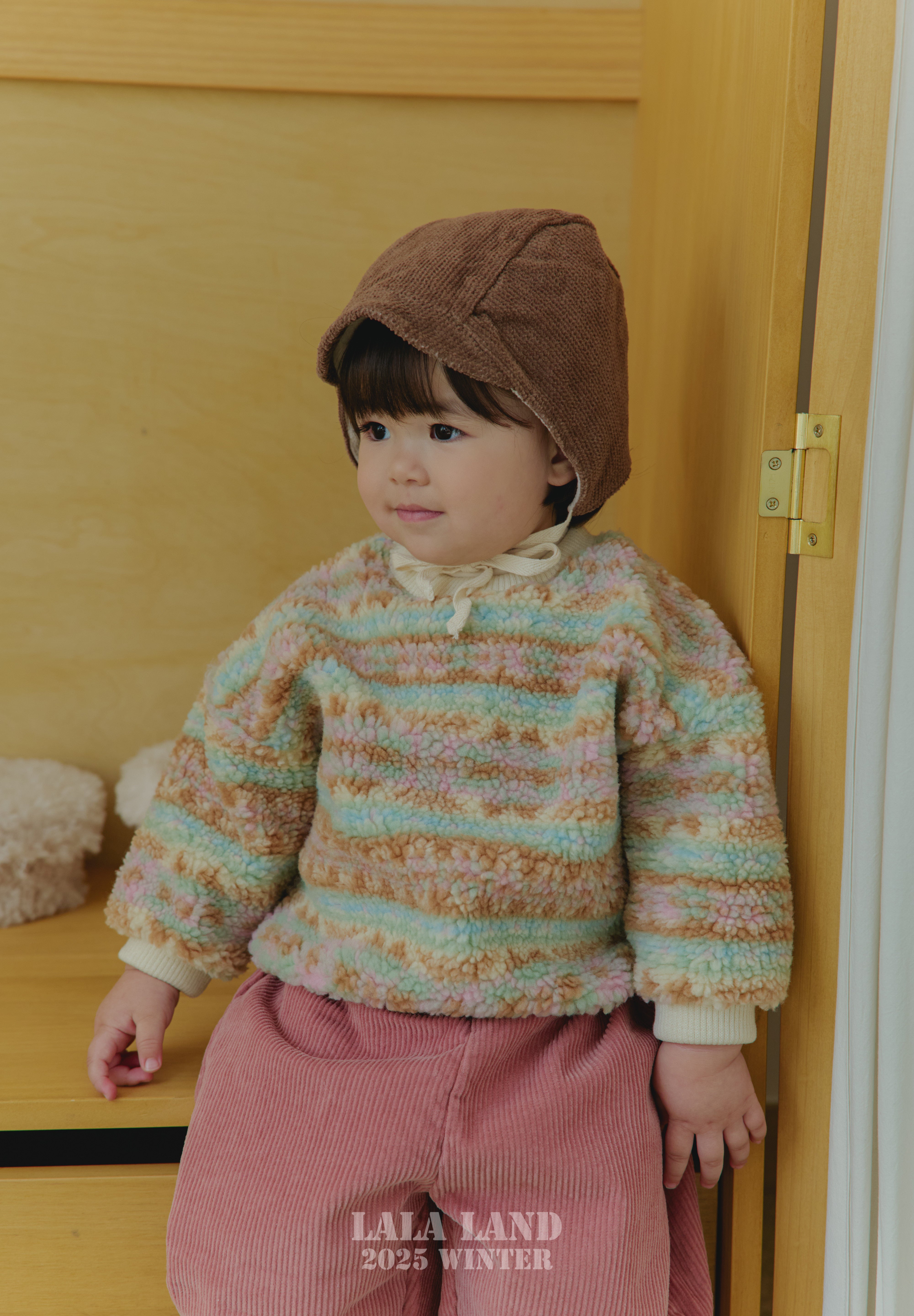 ［Lala land］Corduroy fleece bonnet (baby)