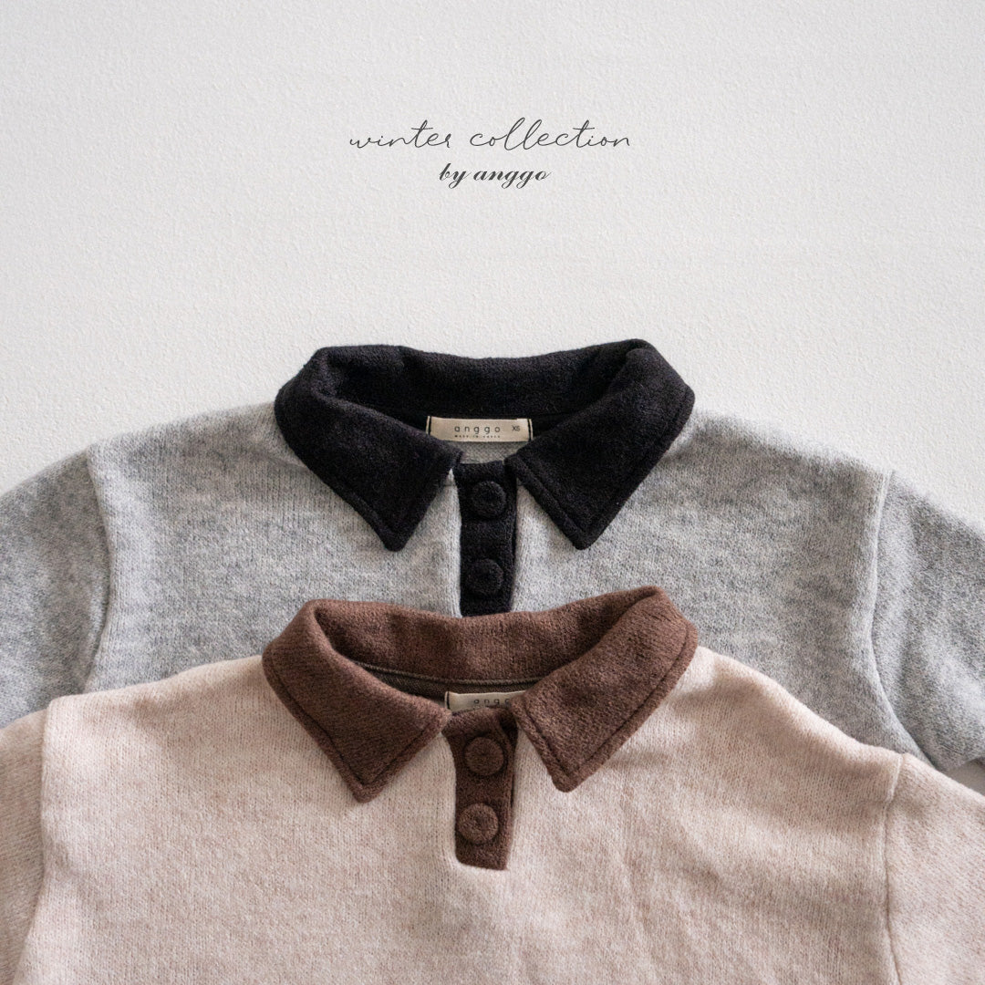 ［anggo］Choco chip collar tops