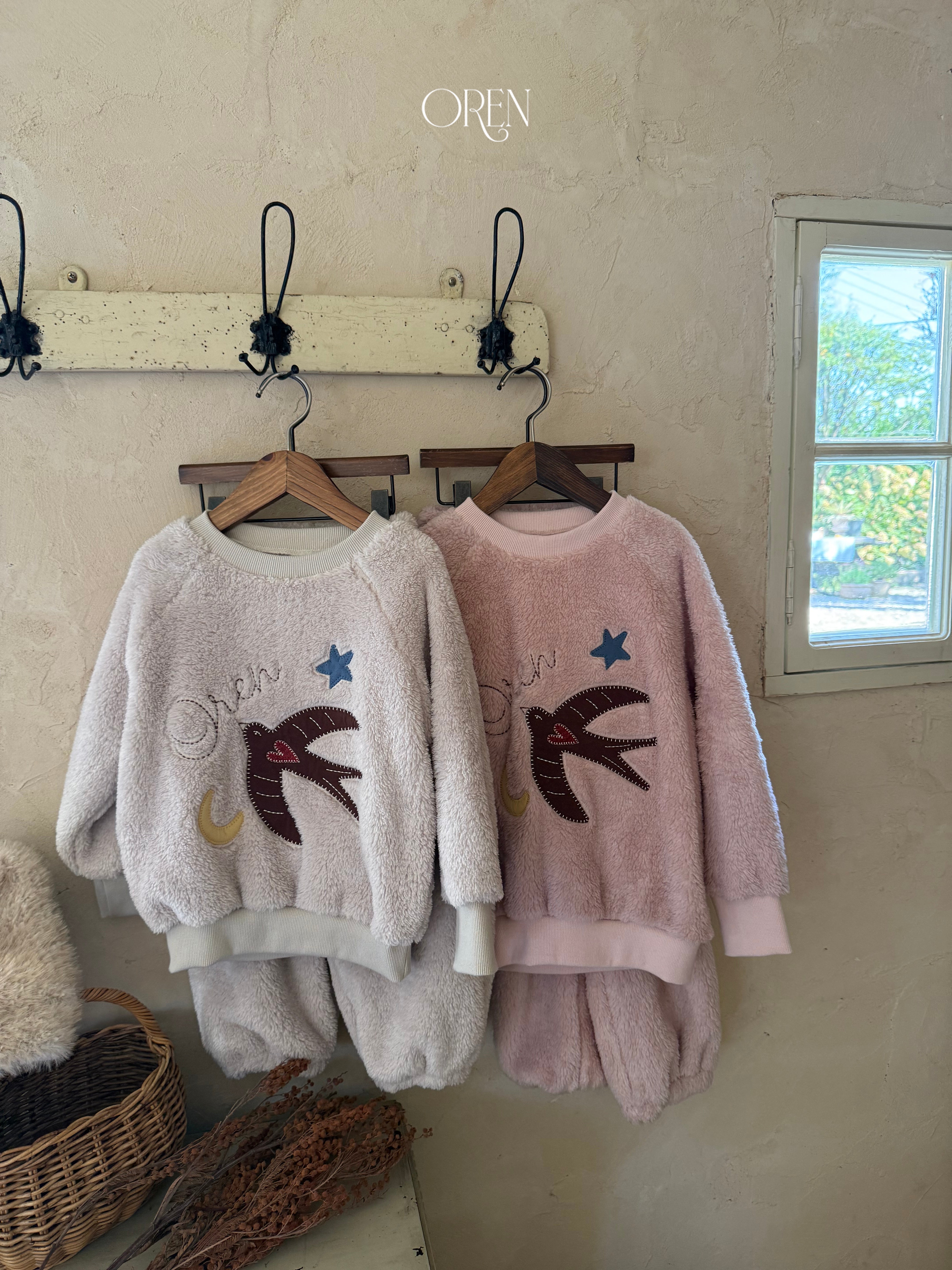[OREN] Mongle bear sweatshirt set