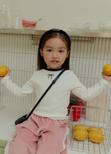 [whitesketchbook] Peach ribbon tee