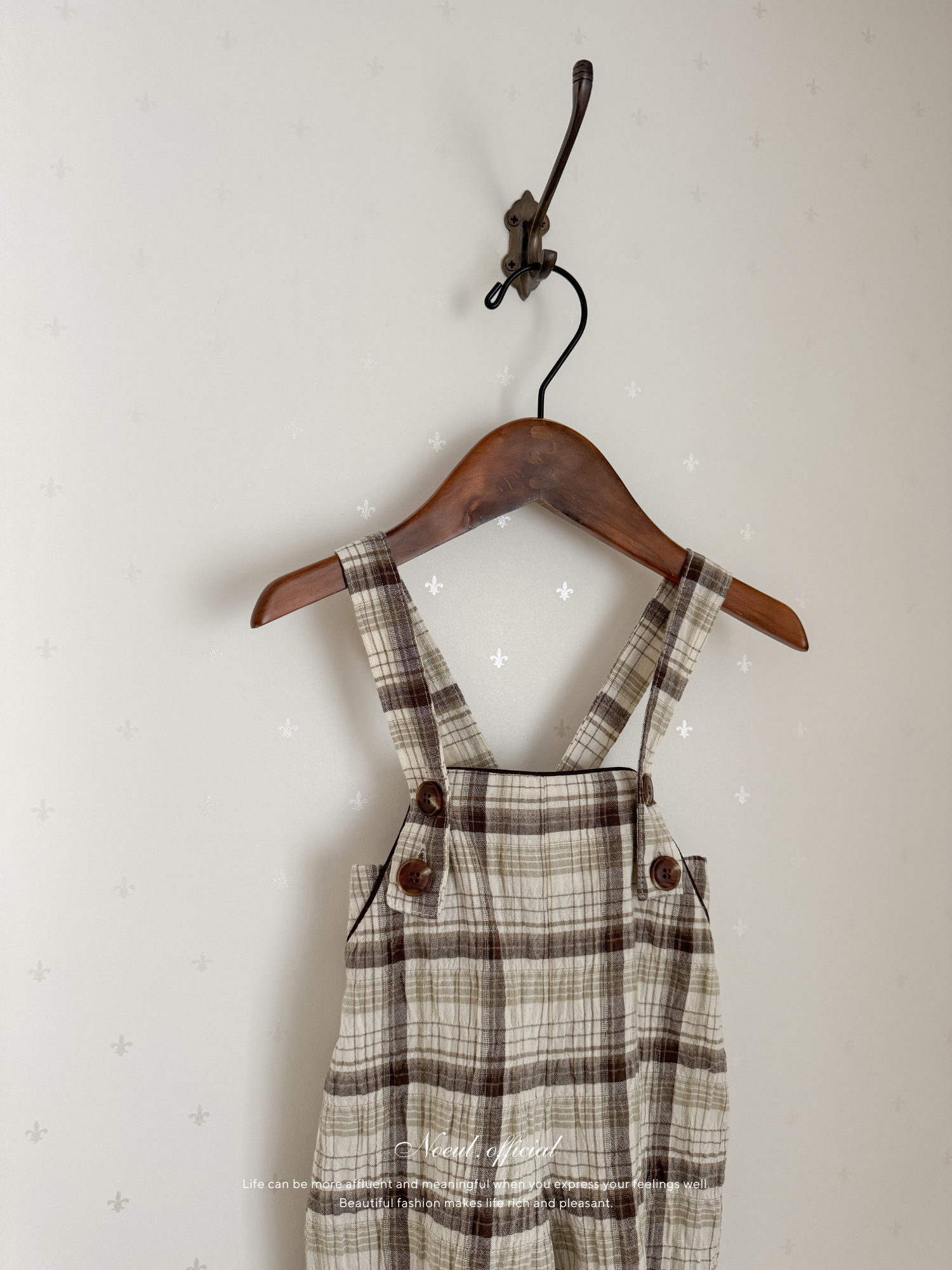 Miserable check suspender pants