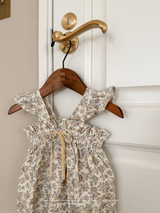Garden frill ribbon rompers