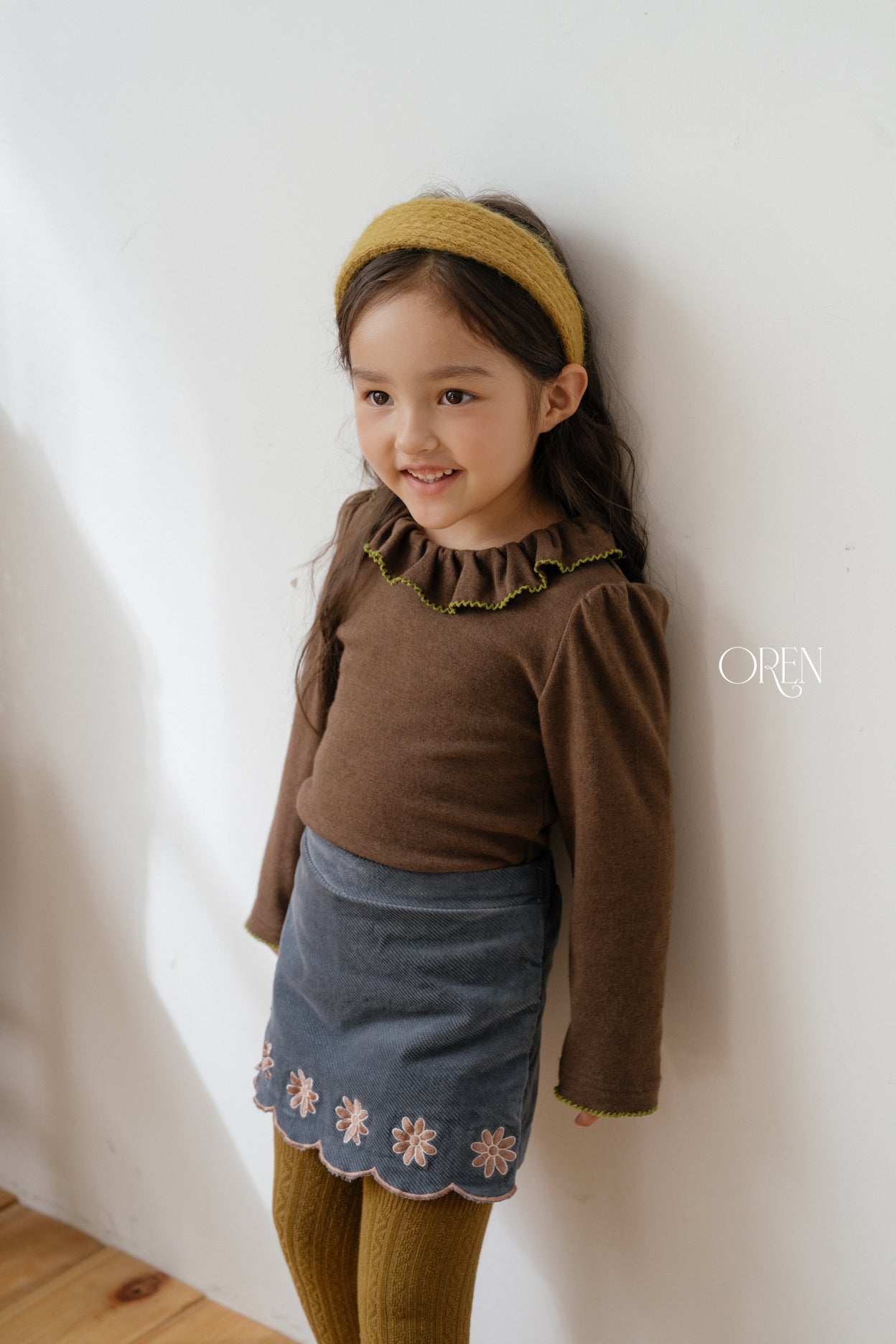 [OREN] Bella embroidery culotte pants
