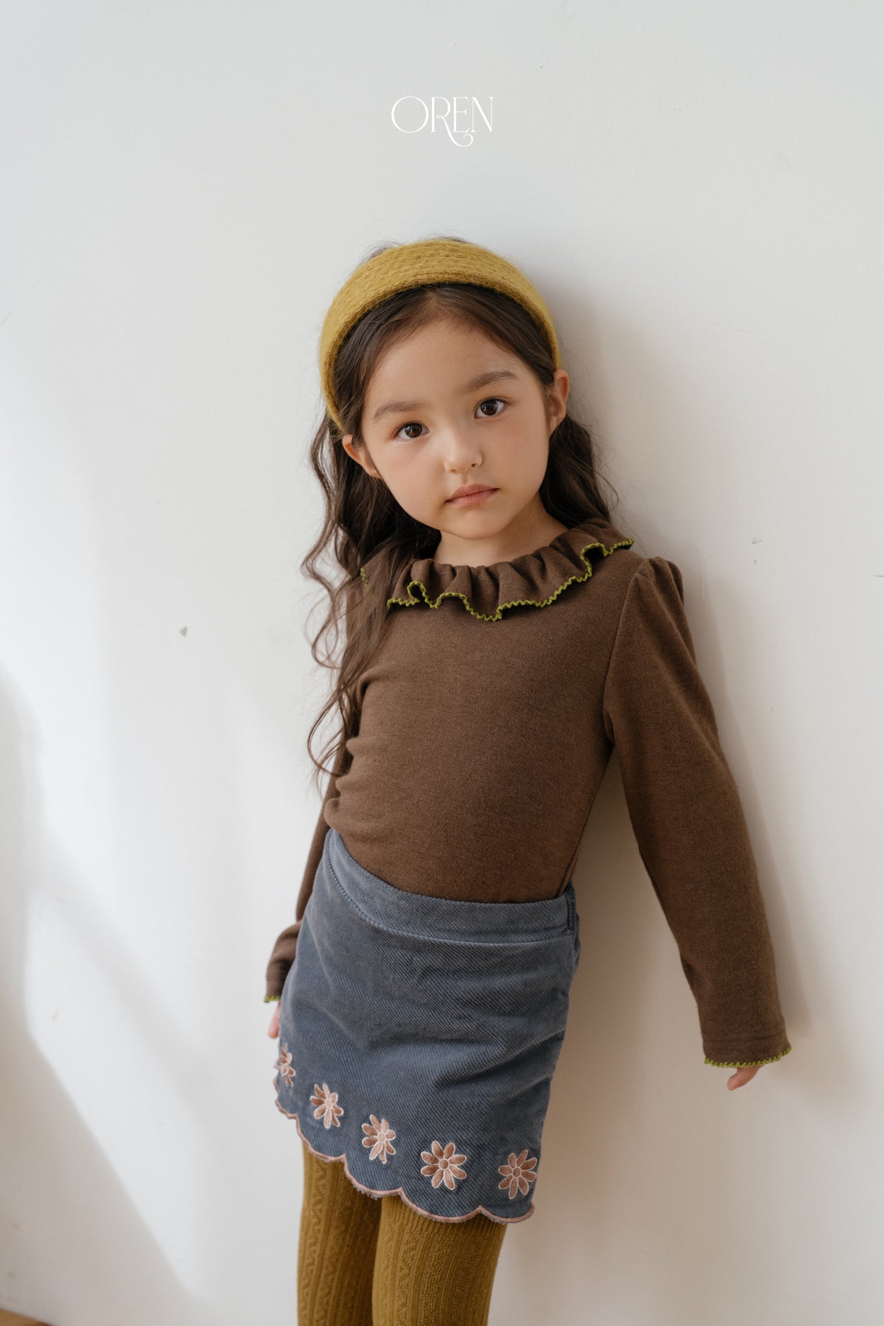 [OREN] Bella embroidery culotte pants