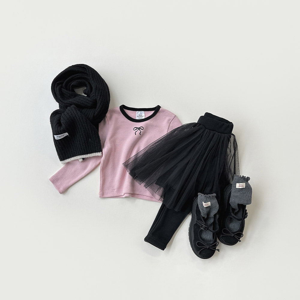[whitesketchbook] Peach ribbon tee