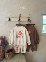 [OREN] Romi garden brushed sweatshirt set
