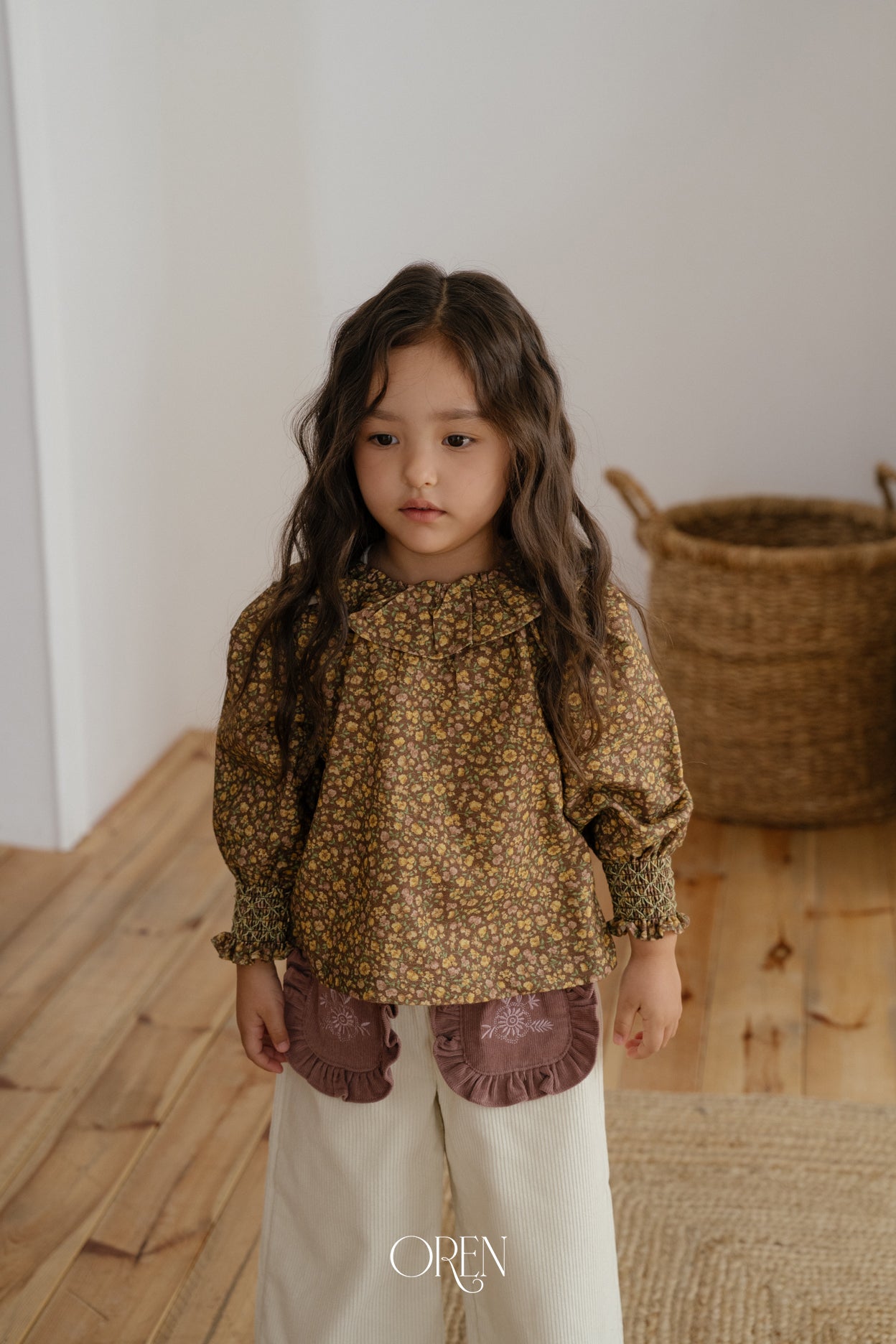 [OREN] Rivka frill blouse
