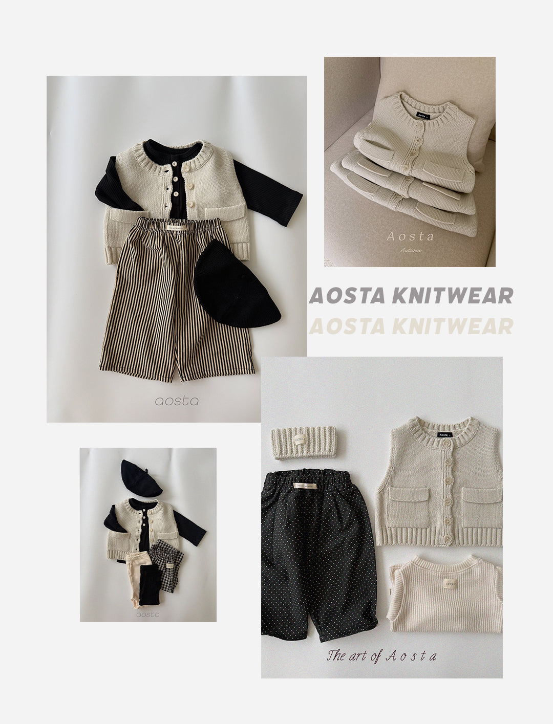 ［Aosta］Knit Cookie Vest