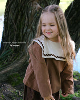 ［anggo］Nutella collar blouse