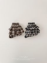 Roman check cancan pants