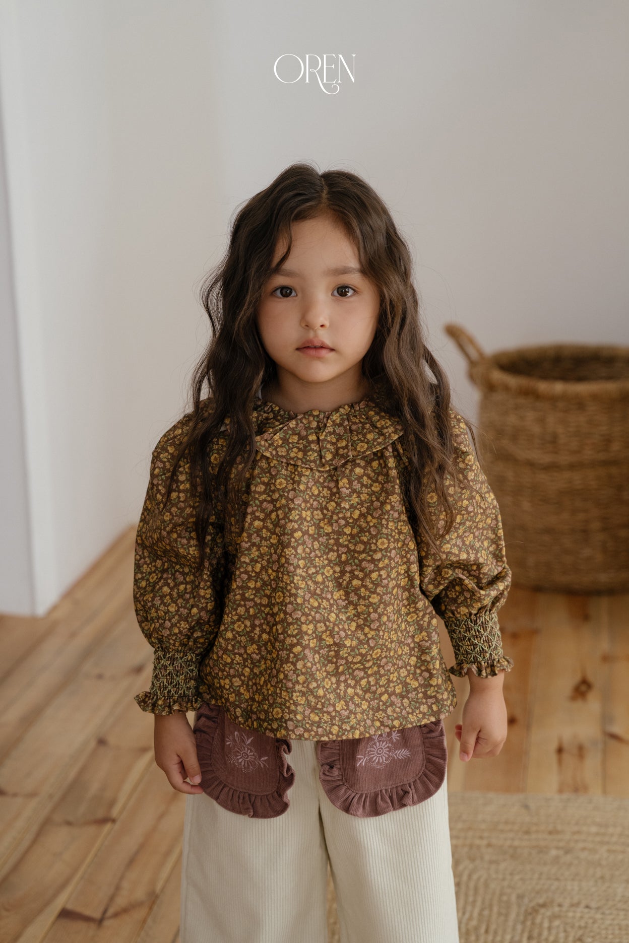 [OREN] Rivka frill blouse