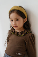 [OREN] Blooming frill picot tee