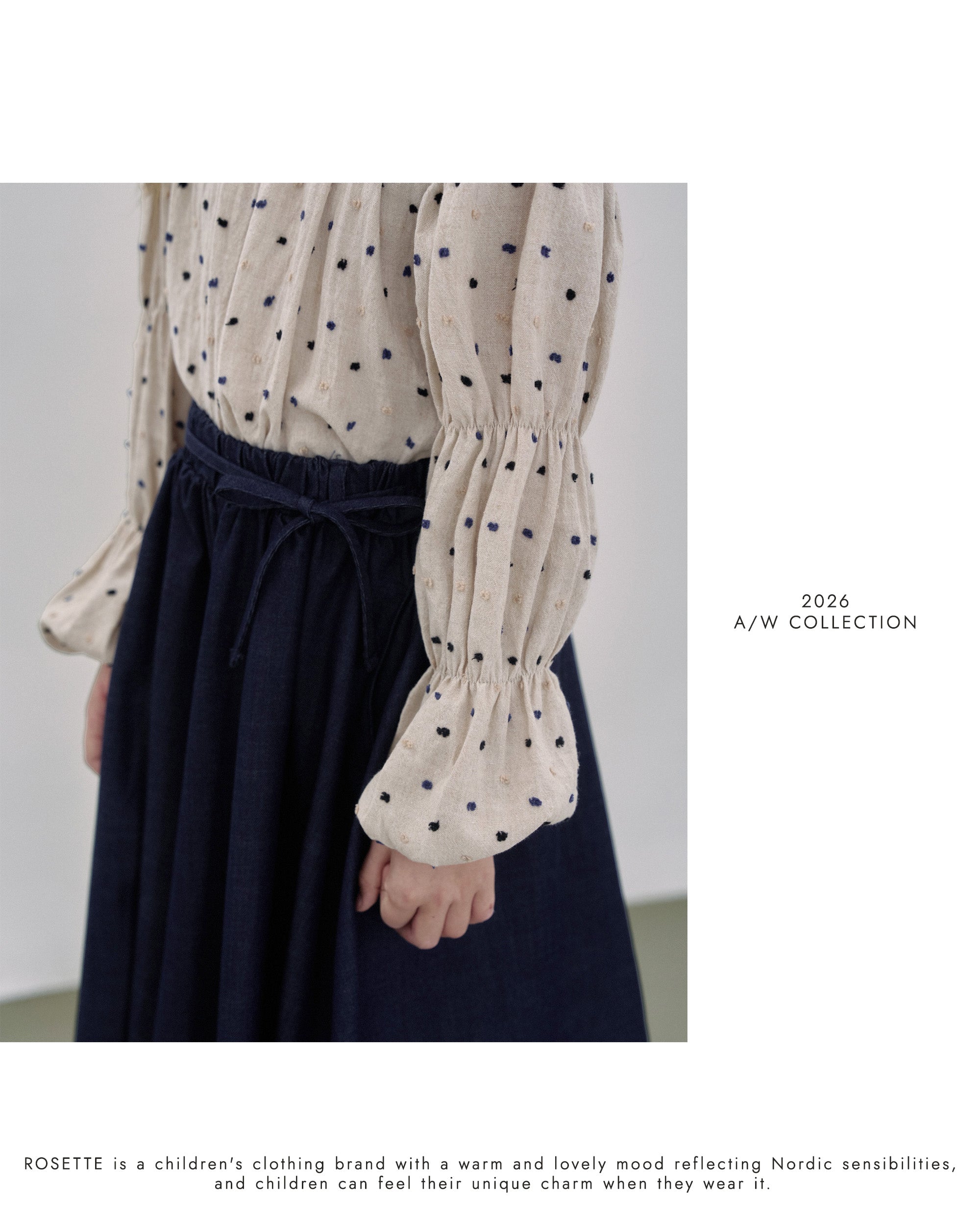 ［ROSETTE］Dot puff blouse