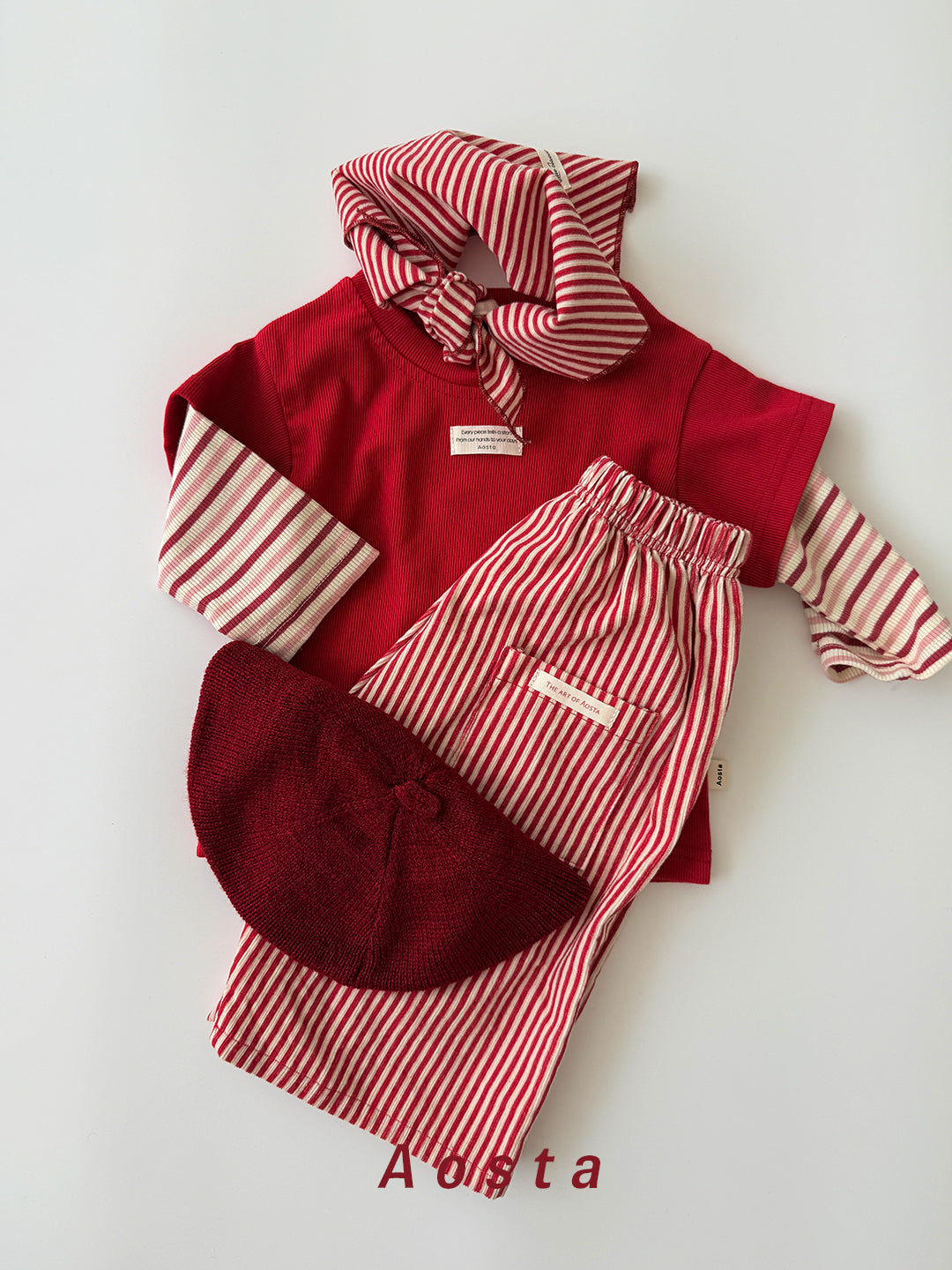 ［Aosta］Louis Stripe Scarf