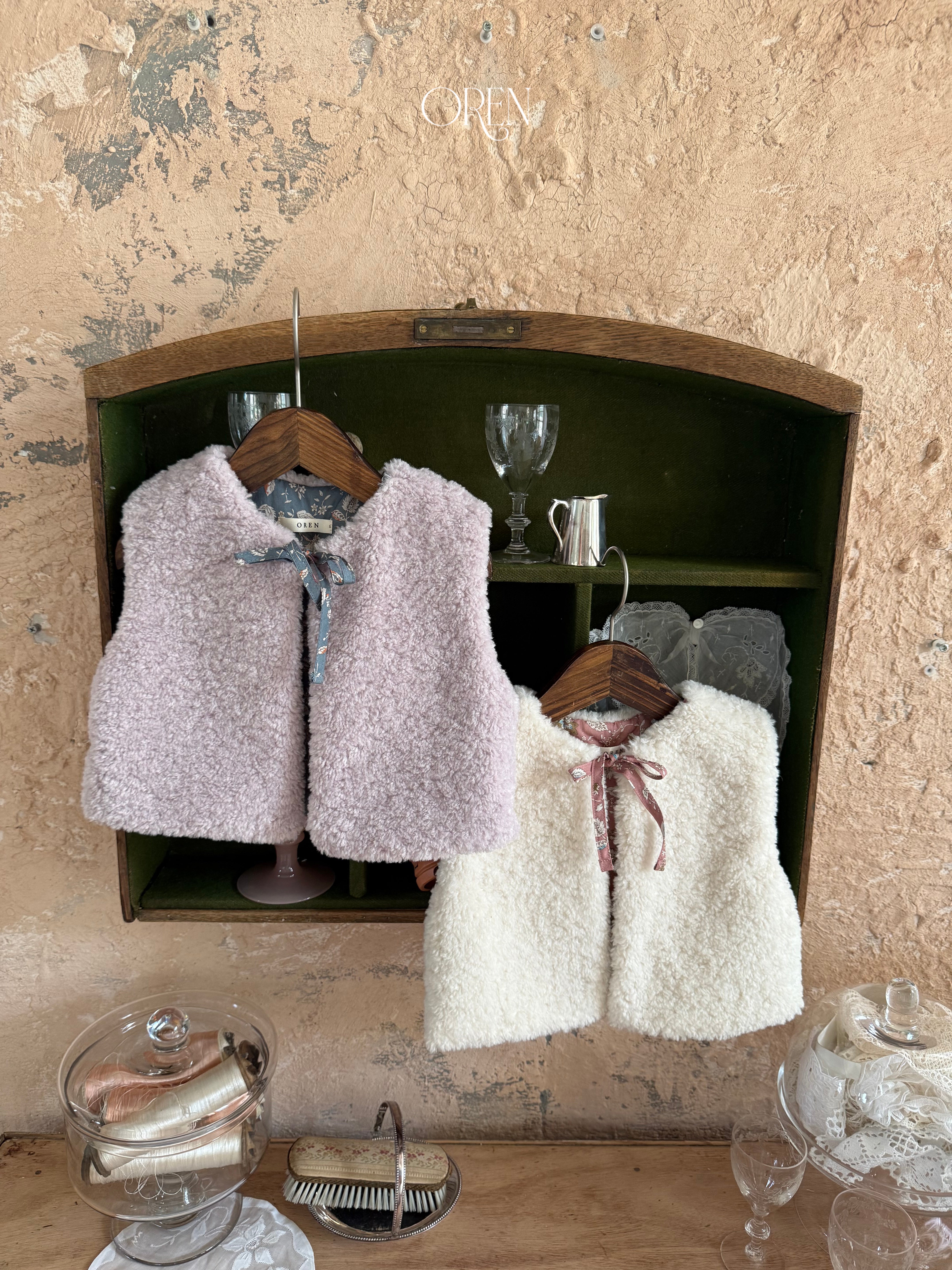 [OREN] Lavender bear vest(2oz)