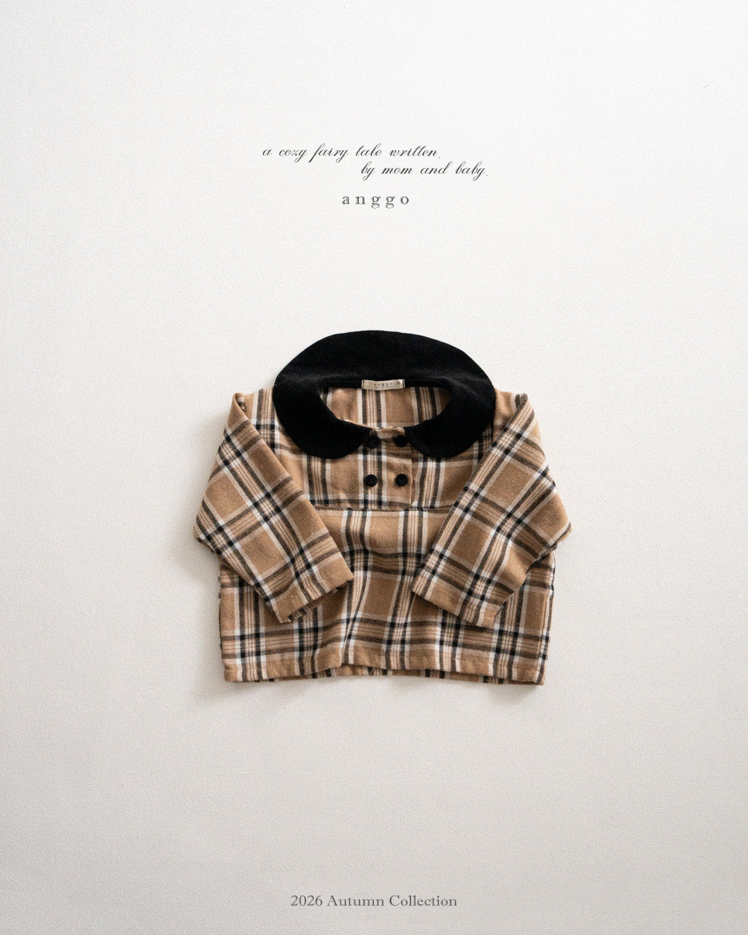 ［anggo］Cake check blouse