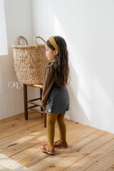 [OREN] Marron cable tights