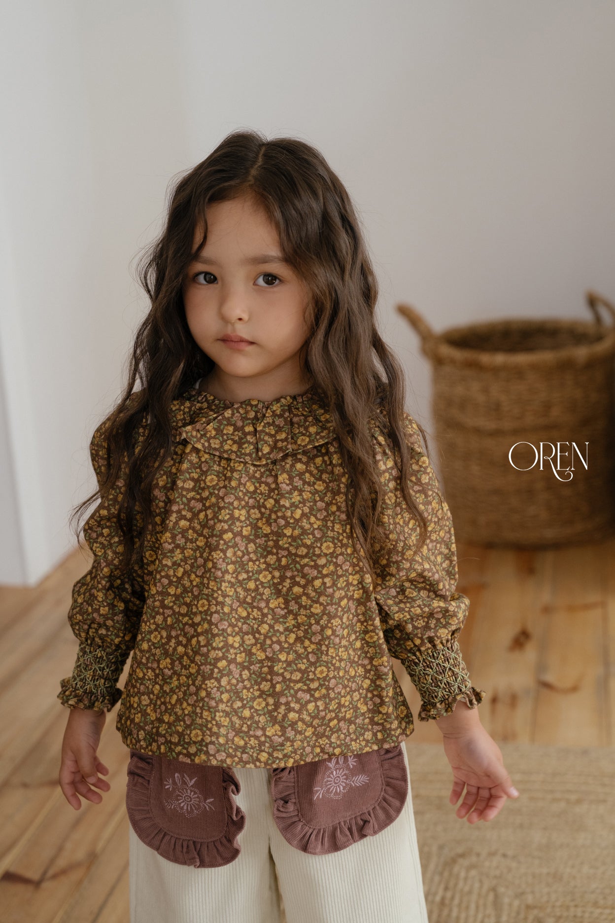 [OREN] Rivka frill blouse