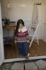 [OREN] Maple embroidery denim pants