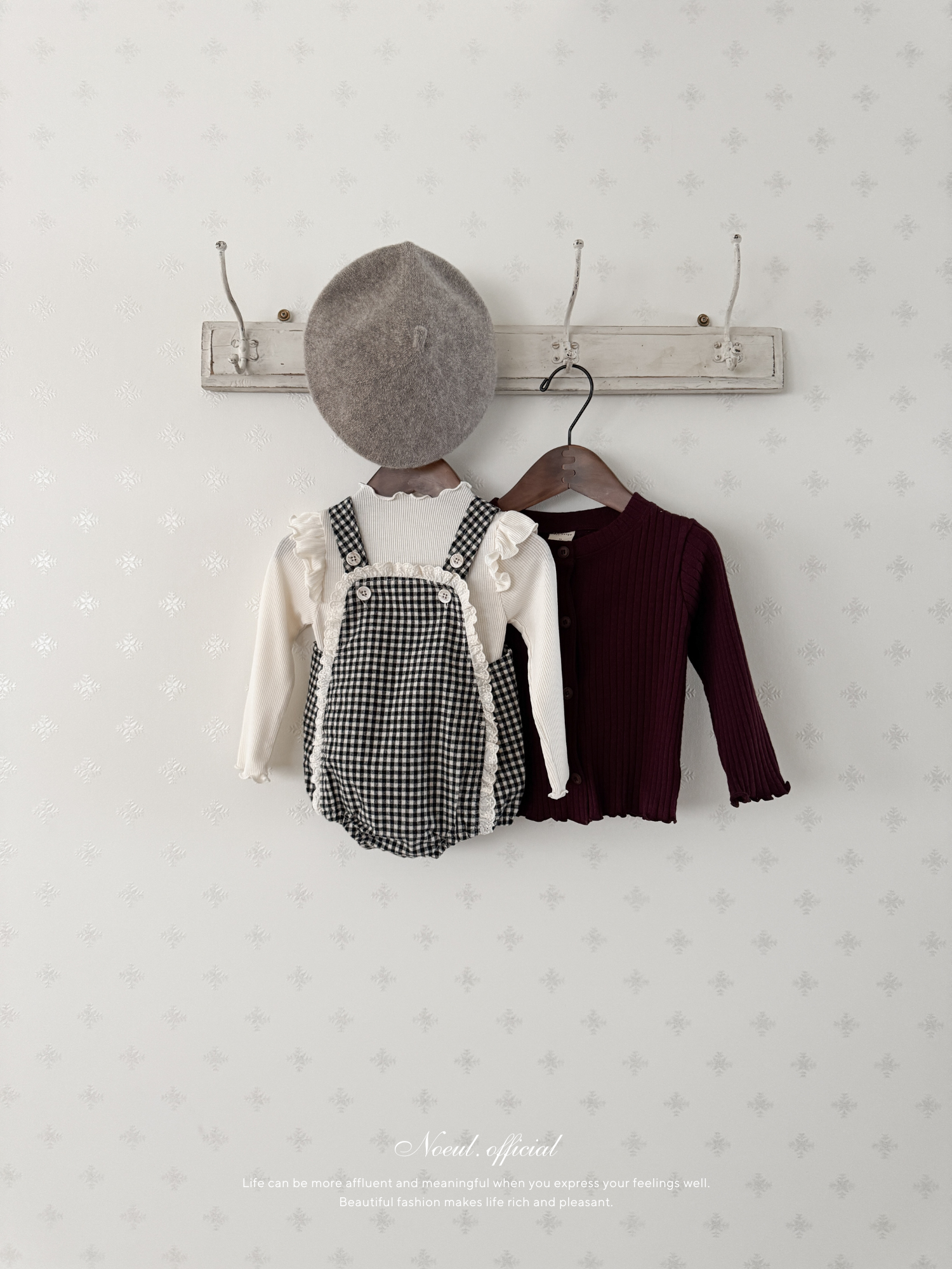 Petit lace suspender suit