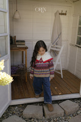 [OREN] Maple embroidery denim pants