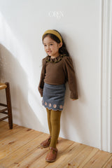 [OREN] Marron cable tights
