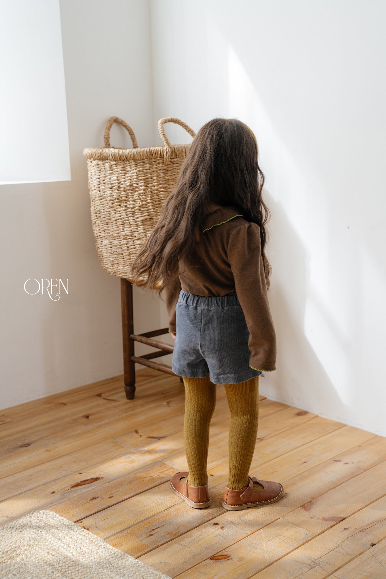 [OREN] Bella embroidery culotte pants