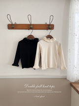Double frill knit tops