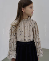 ［ROSETTE］Dot puff blouse