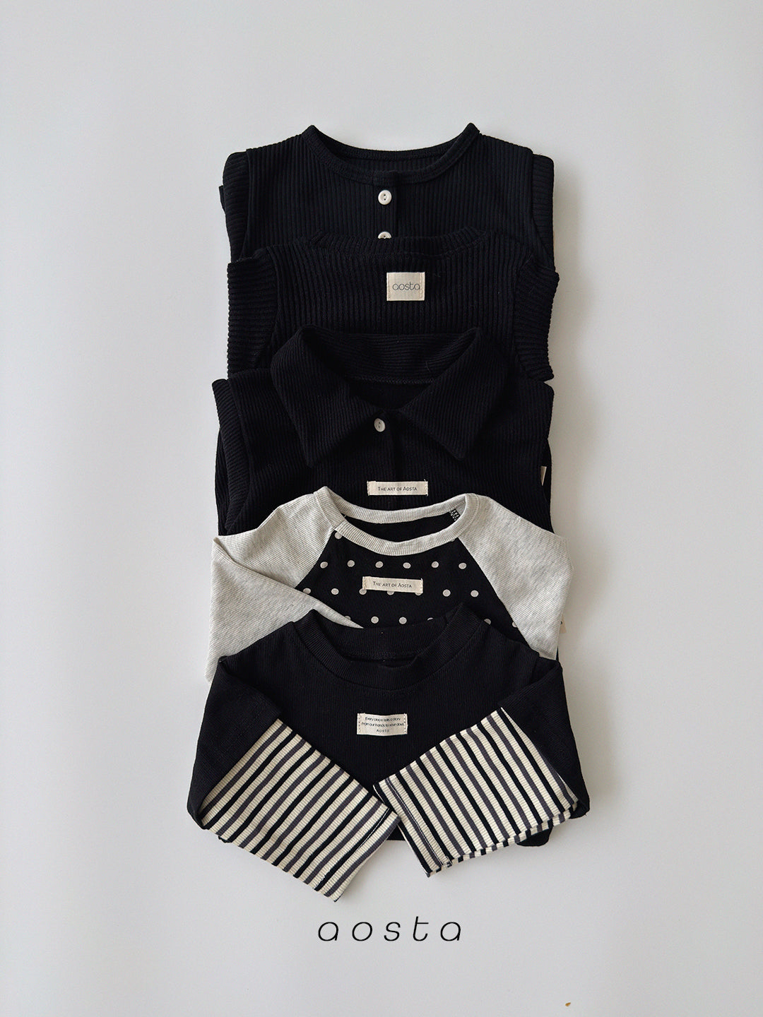 ［Aosta］Crayon Layered Tee