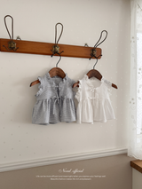 Layered ribbon frill one-piece (baby)