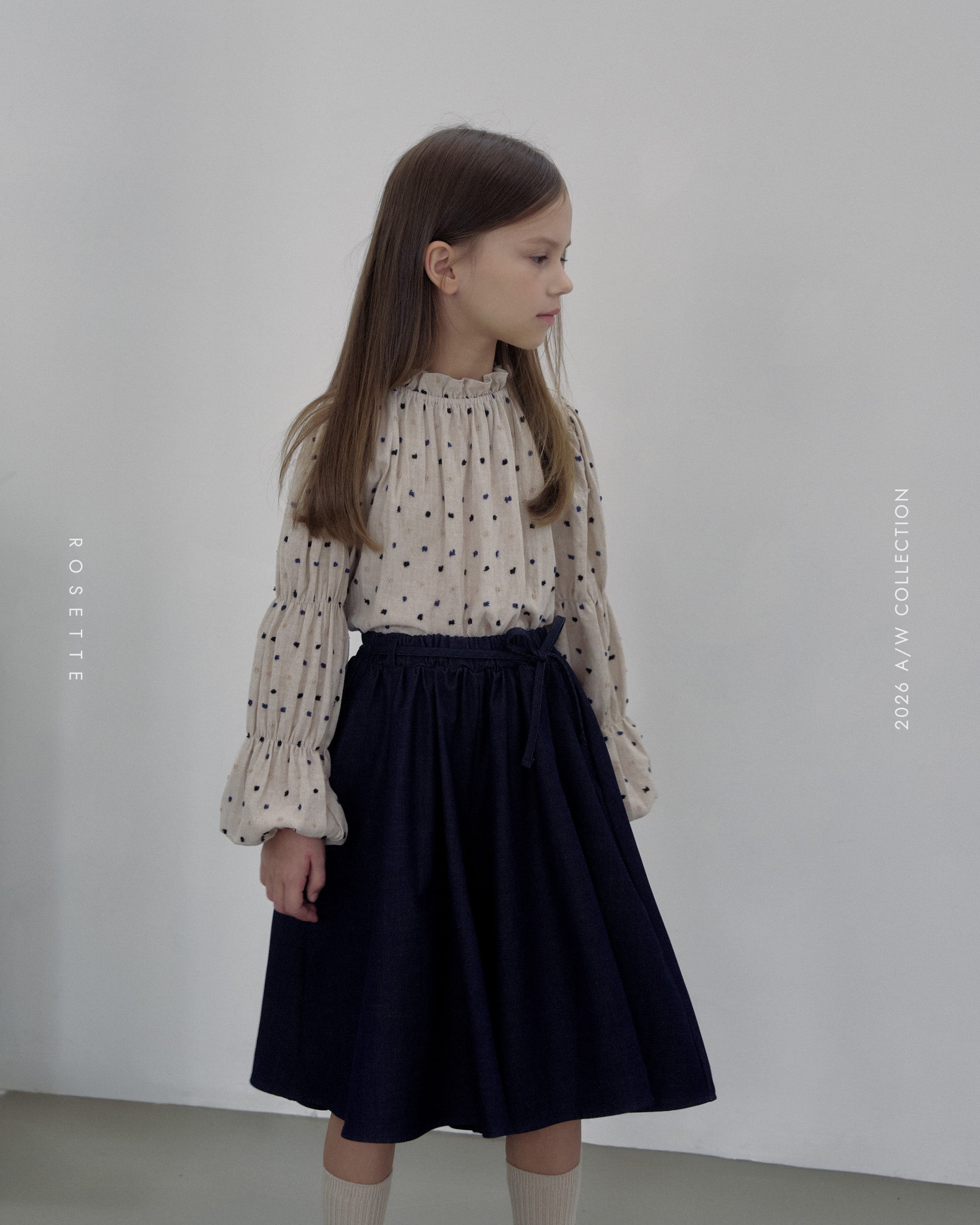 ［ROSETTE］Dot puff blouse