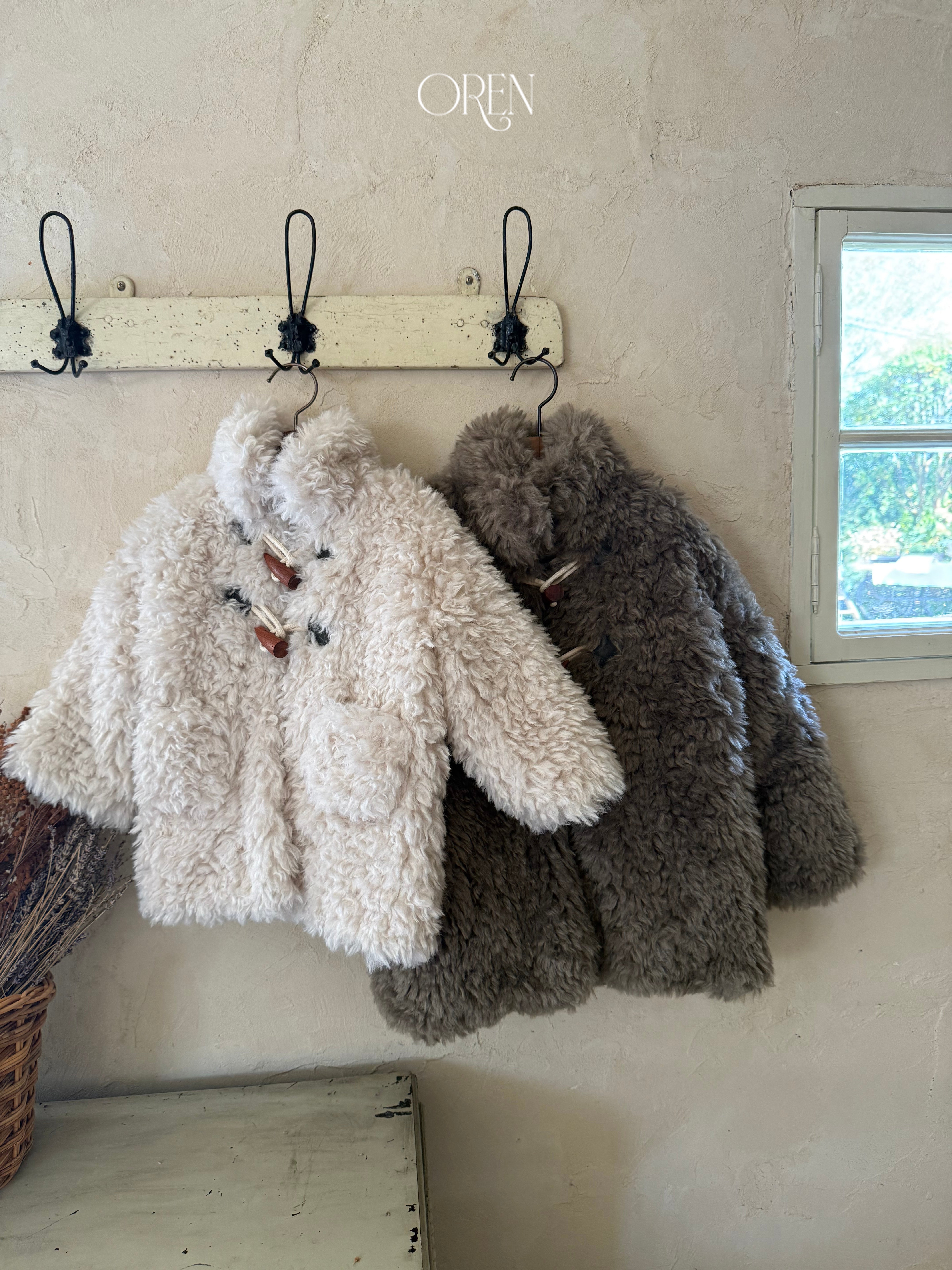 [OREN] Berni toggle fur jacket