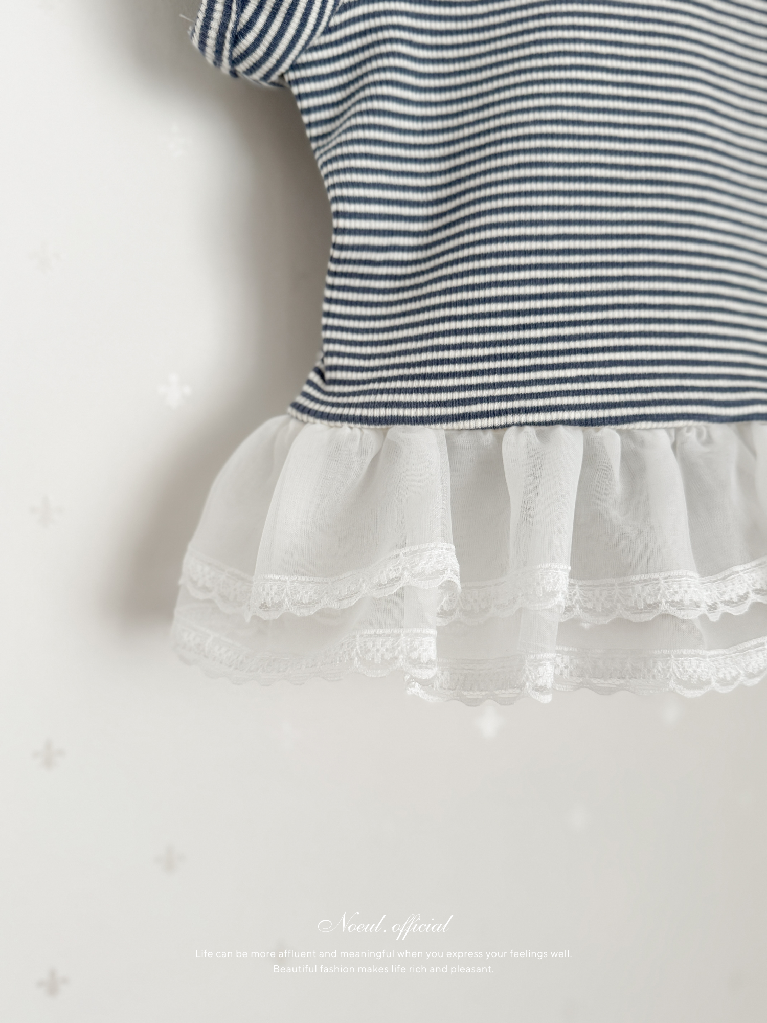 Peach stripe shasha tee