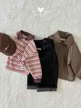 ［Lala land］Caross leather jacket