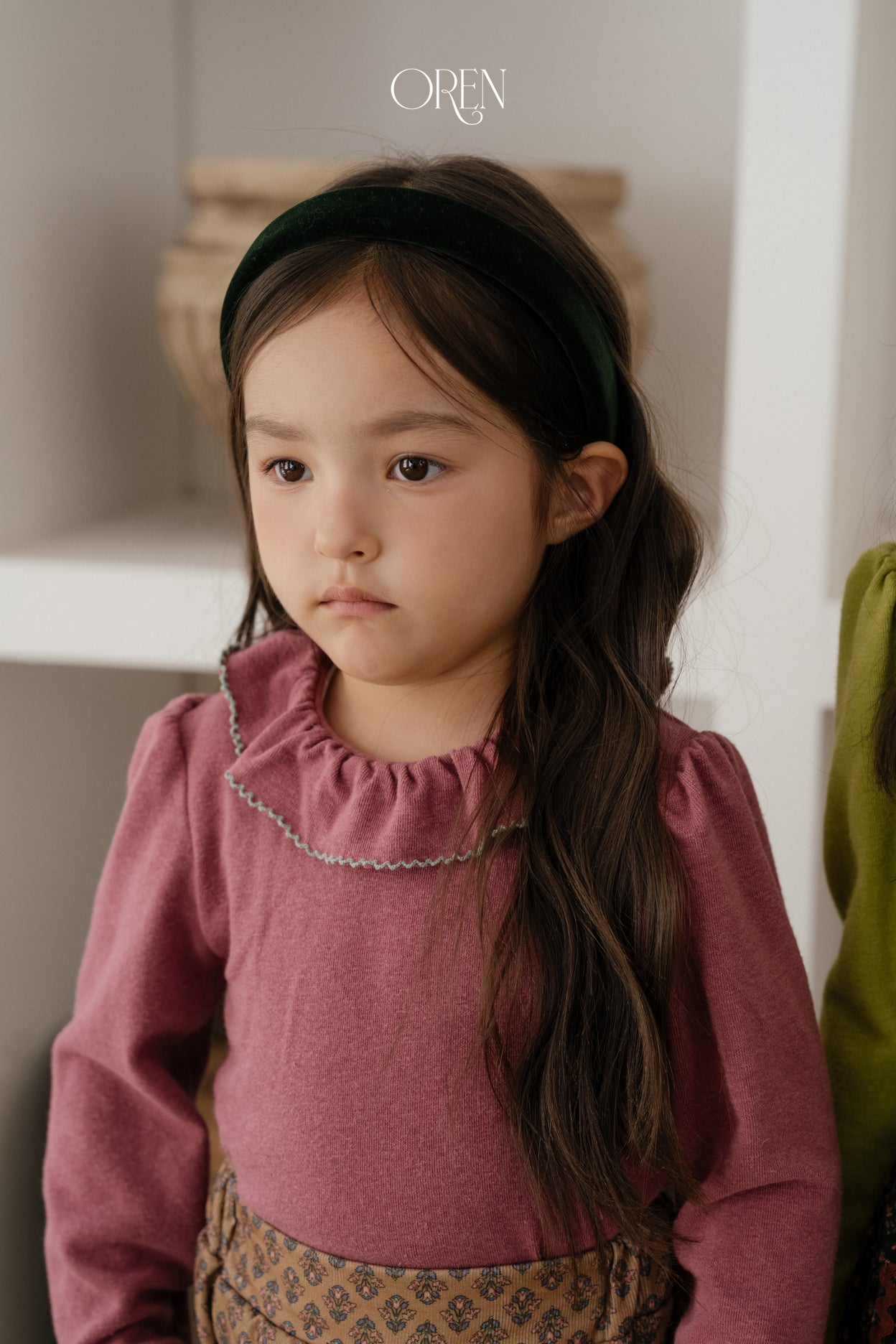 [OREN] Blooming frill picot tee