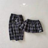 ［Lala land］Eve check pleats skirt