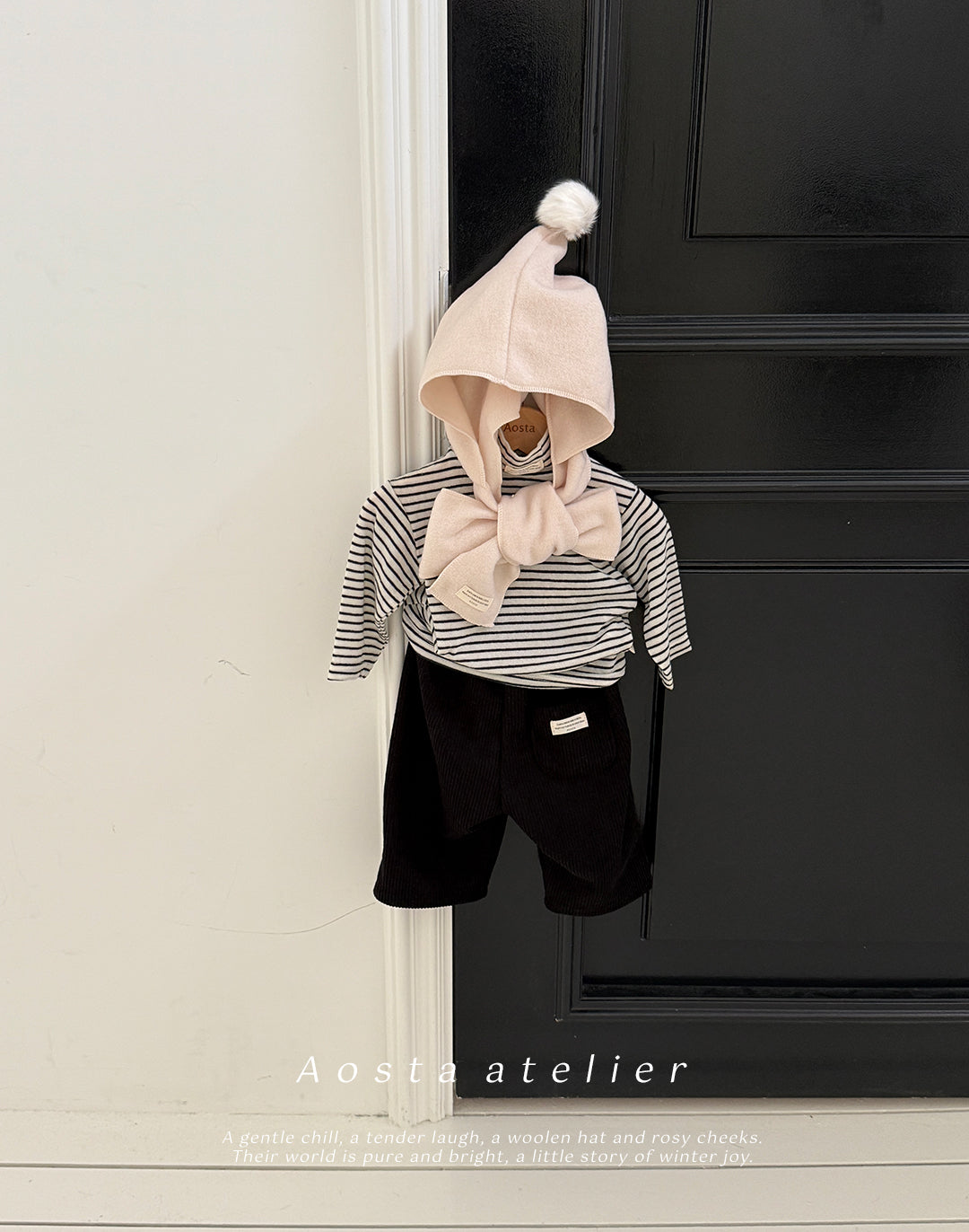 ［Aosta］Wool turtleneck tee