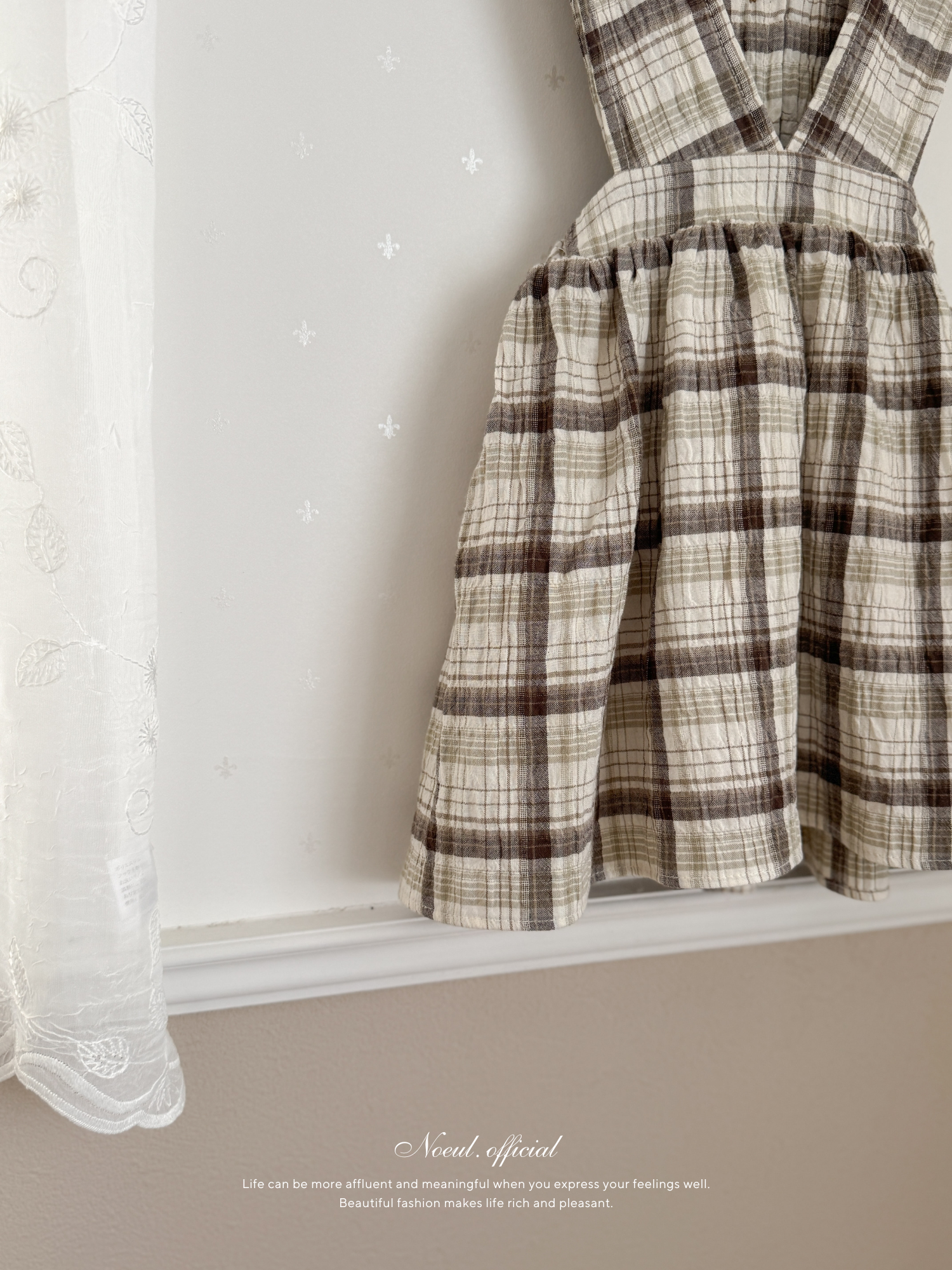 Miserable check one-piece