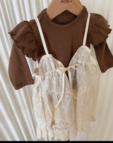 ［Aosta］Lace Cotton Open Dress