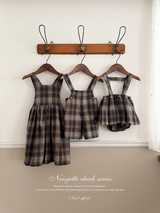Noirjette check one-piece (kids)