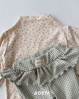 ［Aosta］Kiki Frill Check Pants